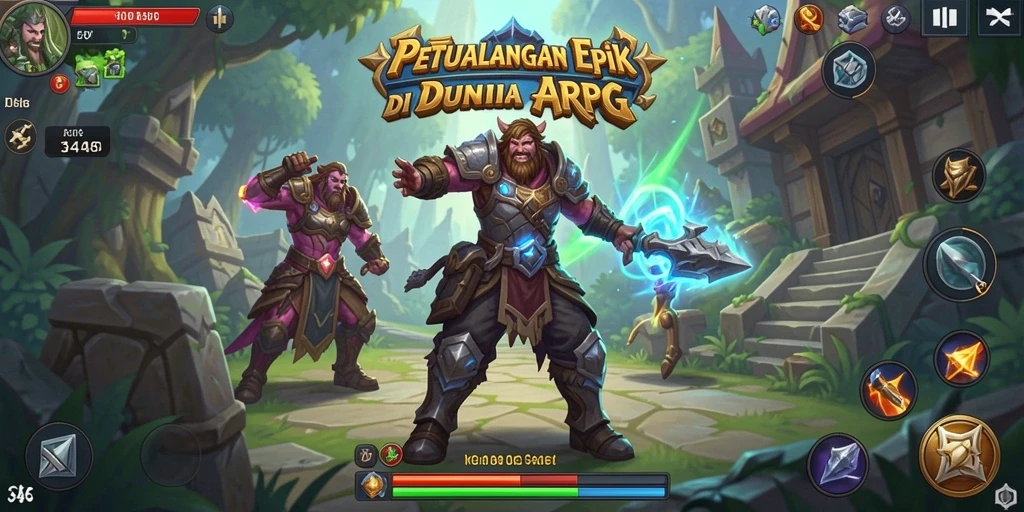Tampilan aksi seru dalam gameplay ARPG 3446.