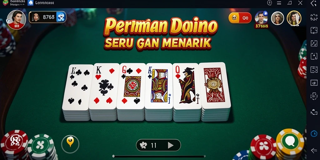 Gameplay seru domino di aplikasi 8768 yang mengasyikkan.