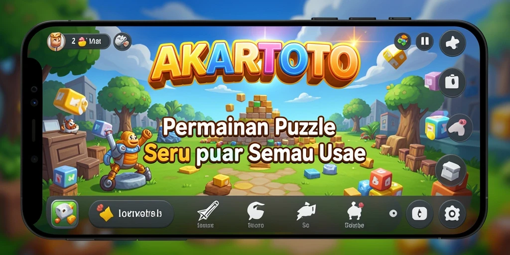 Tampilan gameplay menantang di AKARTOTO yang memukau.
