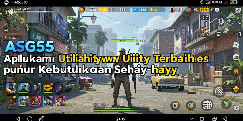 Tampilan utama ASG55 dengan antarmuka intuitif dan navigasi mudah.