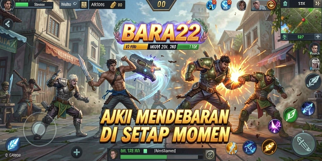 Tangkapan layar BARA22 menampilkan aksi seru dalam gameplay yang mendebarkan.