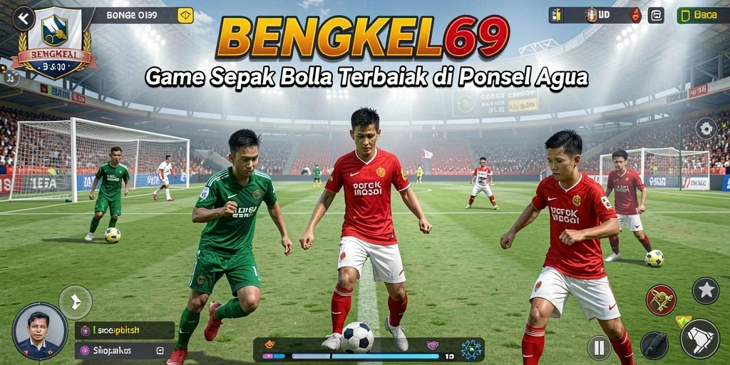 Tampilan menarik BENGKEL69 saat gameplay sepak bola berlangsung.