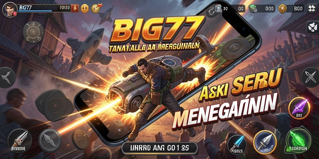 Screenshot aksi epik dalam BIG77 menunjukkan gameplay yang menegangkan.