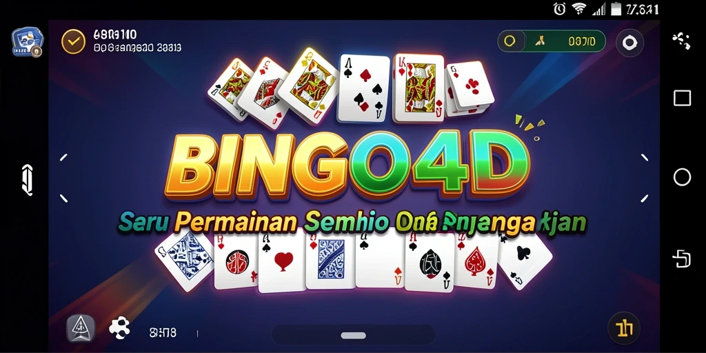 Tampilan seru dari gameplay BINGO4D yang menampilkan aktivitas domino.
