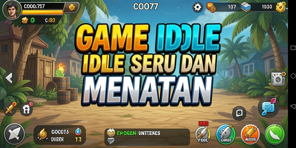 Screenshot gameplay COO77 yang menampilkan kemajuan dalam game Idle.