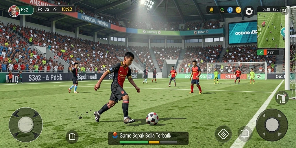 Gameplay seru dalam F32 dengan kualitas grafik tinggi.