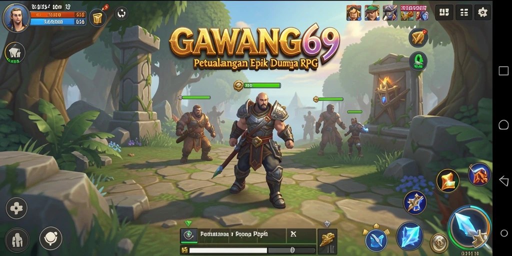 Screenshot GAWANG69 menampilkan petualangan RPG yang mendebarkan dan karakter yang kaya warna.