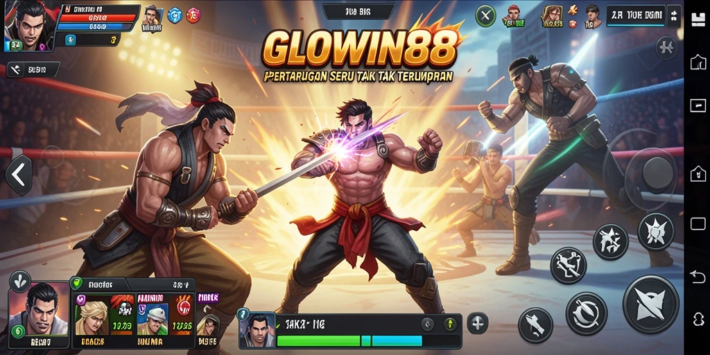 Gameplay seru di GLOWIN88 dengan pertarungan yang dinamis.