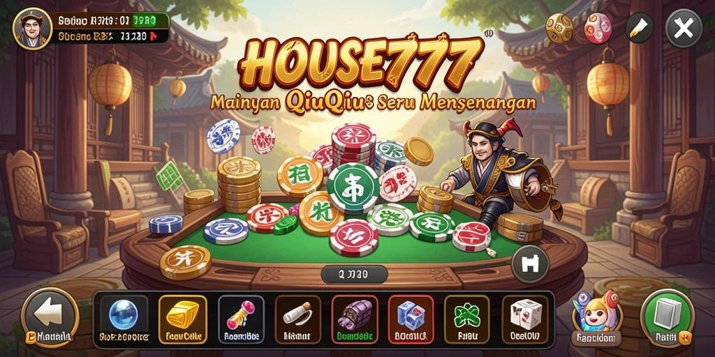Tampilan gameplay menarik dari HOUSE777 yang memungkinkan pemain merasakan sensasi QiuQiu.