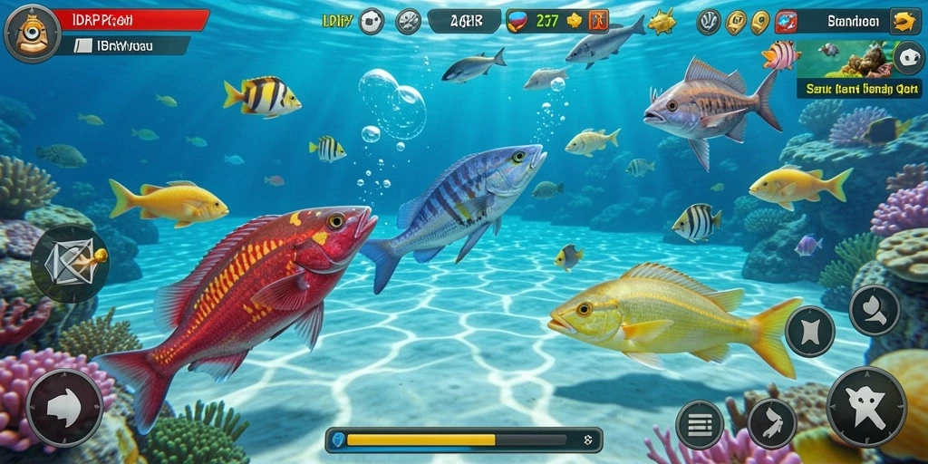 Tampilan gameplay <strong>IDRRP</strong> yang menarik saat menangkap ikan.