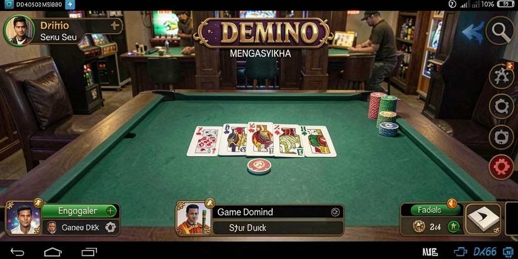 Screenshot gameplay IDX66 yang menunjukkan keseruan permainan Domino.