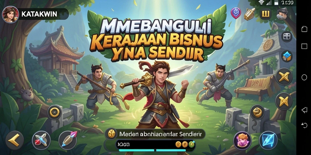Tampilan menarik dan gameplay strategis KATAKWIN.