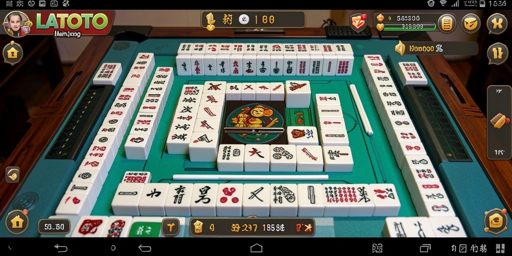 Screenshot gameplay LATOTO yang menunjukkan serunya permainan Mahjong.