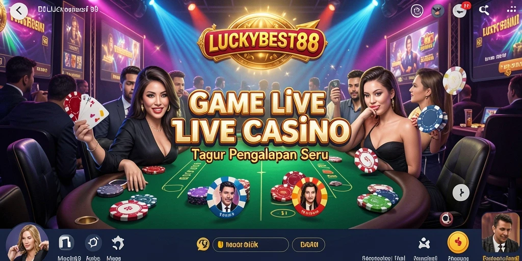 Tampilan gameplay seru LUCKYBEST88 dalam suasana Live Casino.
