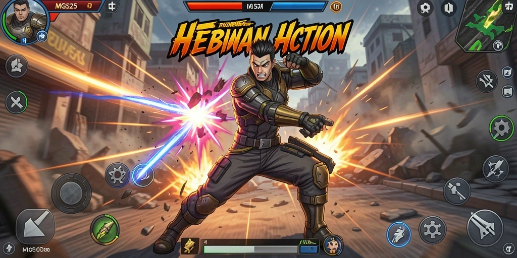 Tampilan gameplay seru dari MG525 dengan aksi pertarungan yang menegangkan.