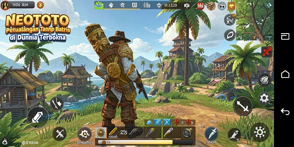 Tampilan menarik gameplay NEOTOTO dalam dunia terbuka yang luas.