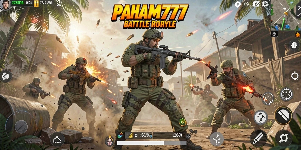 Tangkapan layar PAHAM777 memperlihatkan aksi mendebarkan dalam game Battle Royale.
