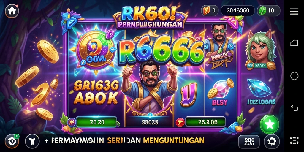 Tampilan gameplay menarik dalam permainan Slot RR666.