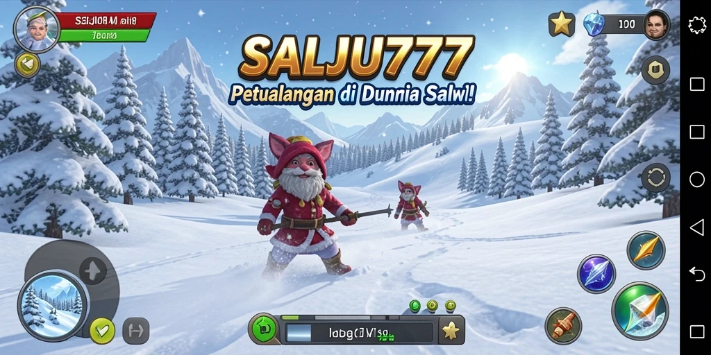 Screenshot utama SALJU777 menampilkan gameplay petualangan salju yang mendebarkan.