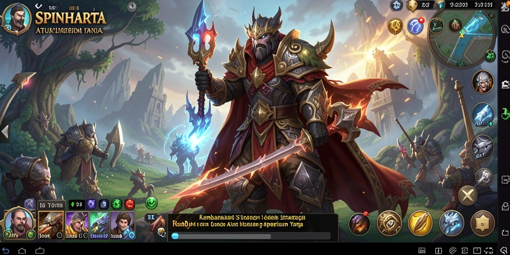 Tampilan gameplay SPINHARTA yang menarik dan strategis.
