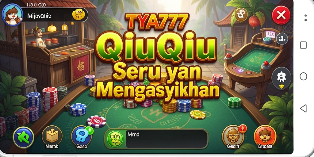 Screenshot TYA777 menampilkan suasana seru dalam permainan QiuQiu.
