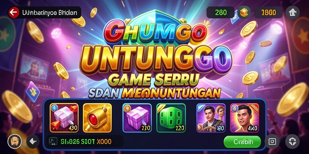 Tampilan menarik dari gameplay UNTUNGGO yang mendebarkan dan penuh warna.